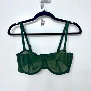 CUUP Mesh Balconette Bra | Green
